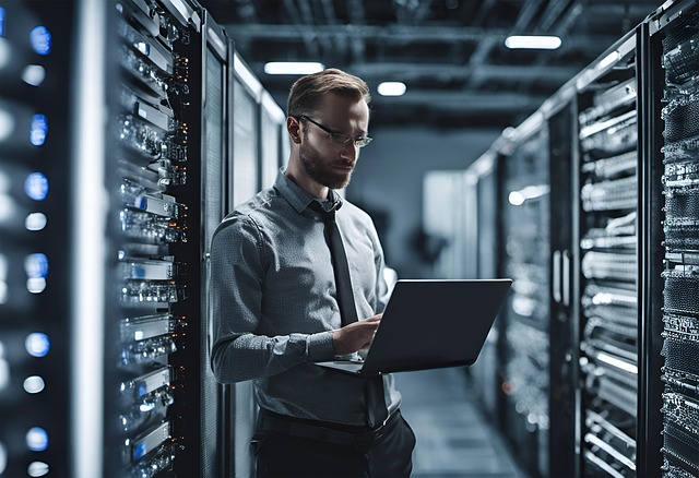 AI Infrastructure as a Service financing strategy, server racks in a data center, financial analytics chart overlay